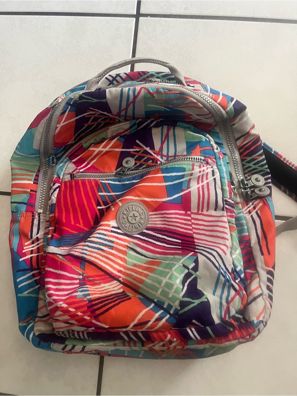 Kipling Seoul Multicolor Large Backpack - Picture 2 of 9